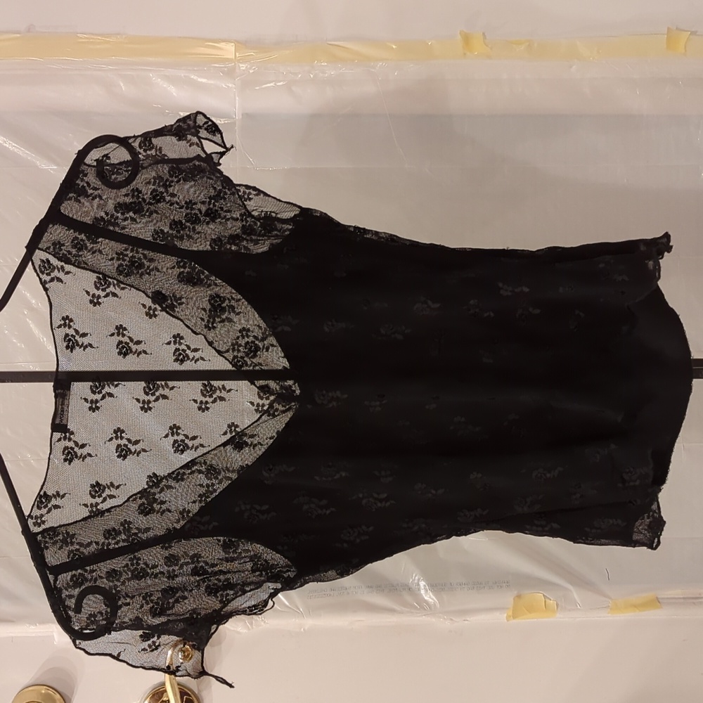 'Eye Shadow' by Marshall's sized L shear black laced top